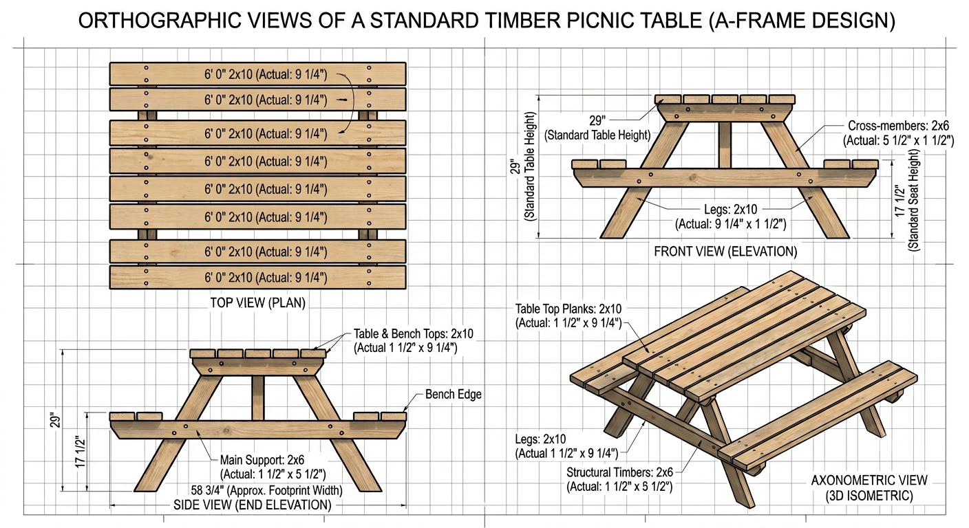Outdoor Picnic Table