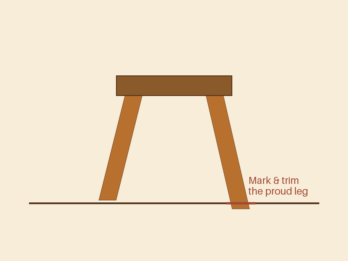 Trim the feet flat